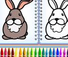 Coloring กระต่ายหนังสือ