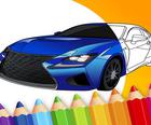 draw Car-Libro para Colorear de Coches de Lujo Japoneses