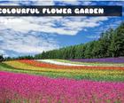 Puzzle da giardino fiorito colorato