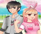 Anime High School Paar-Erstes Date Makeover