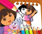Dora Explorer cartea de colorat