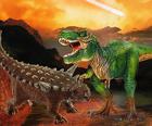 恐竜の戦いのジグソーパズル
