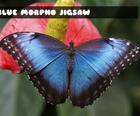 Puzzle Papillon Morpho Bleu
