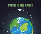 Papier Vliegtuig Aarde