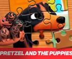 プレッツェルと子犬のジグソーパズル
