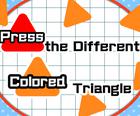 Druk op die verskillende Gekleurde Driehoek