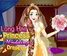 Ilgi plaukai princesė vestuvių suknelė iki