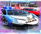 Polis avtomobilləri ilə slayd puzzle oyunu
