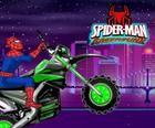 Spiderman motosiklet yarışçısı