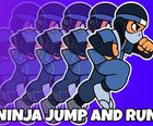 Ninja springen und laufen
