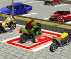 सुपर हीरो शहर बाइक पार्किंग खेल 3 डी