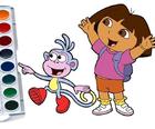 Dora Explorer Spalvinimo Knygelė